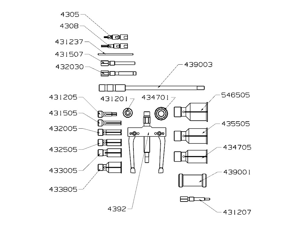 JUEGO DE EXTRACTORES INTERIORES FORZA SERIE 43